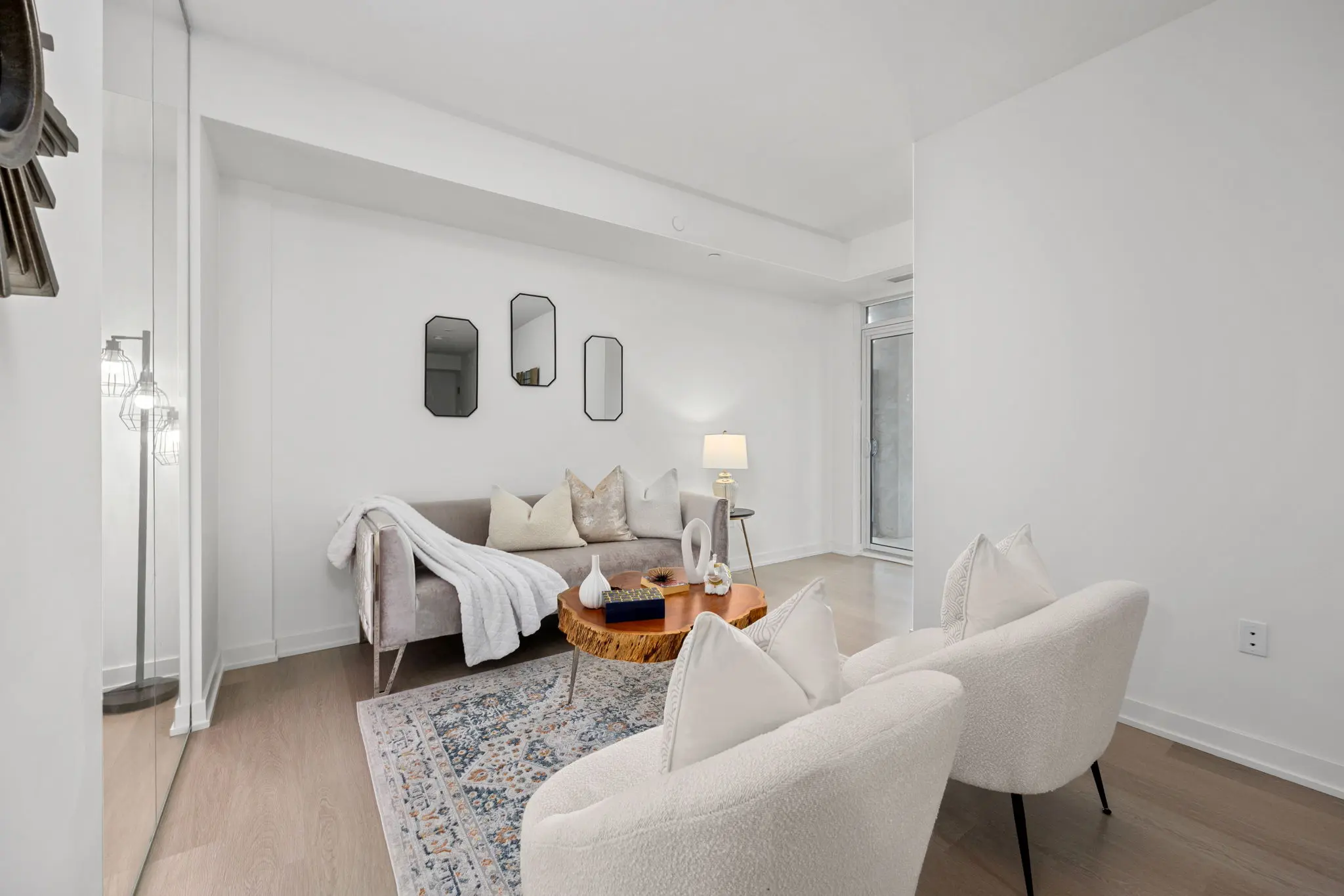 Staged townhouse living room in Vaughan