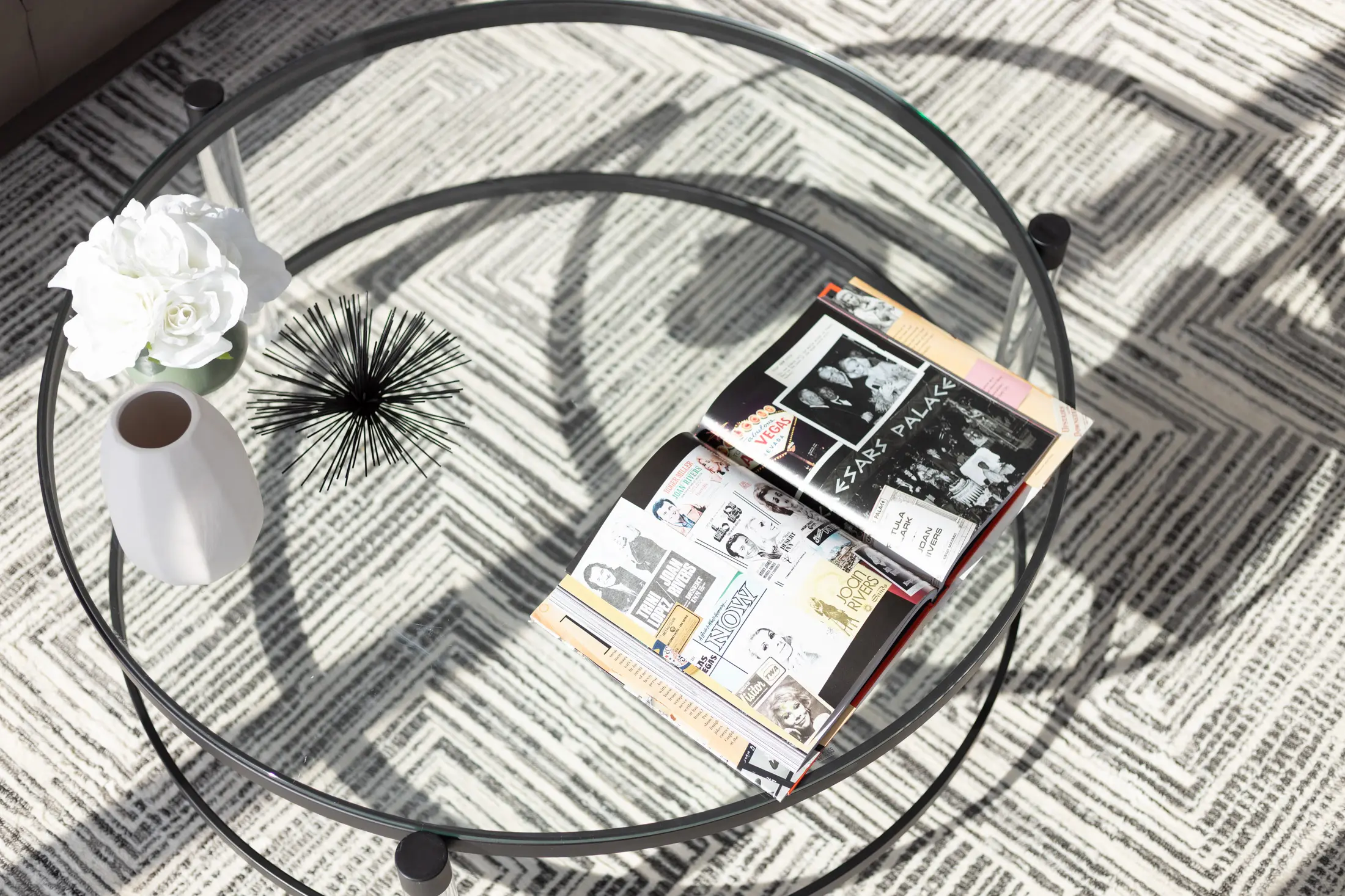 Designer arranging decor