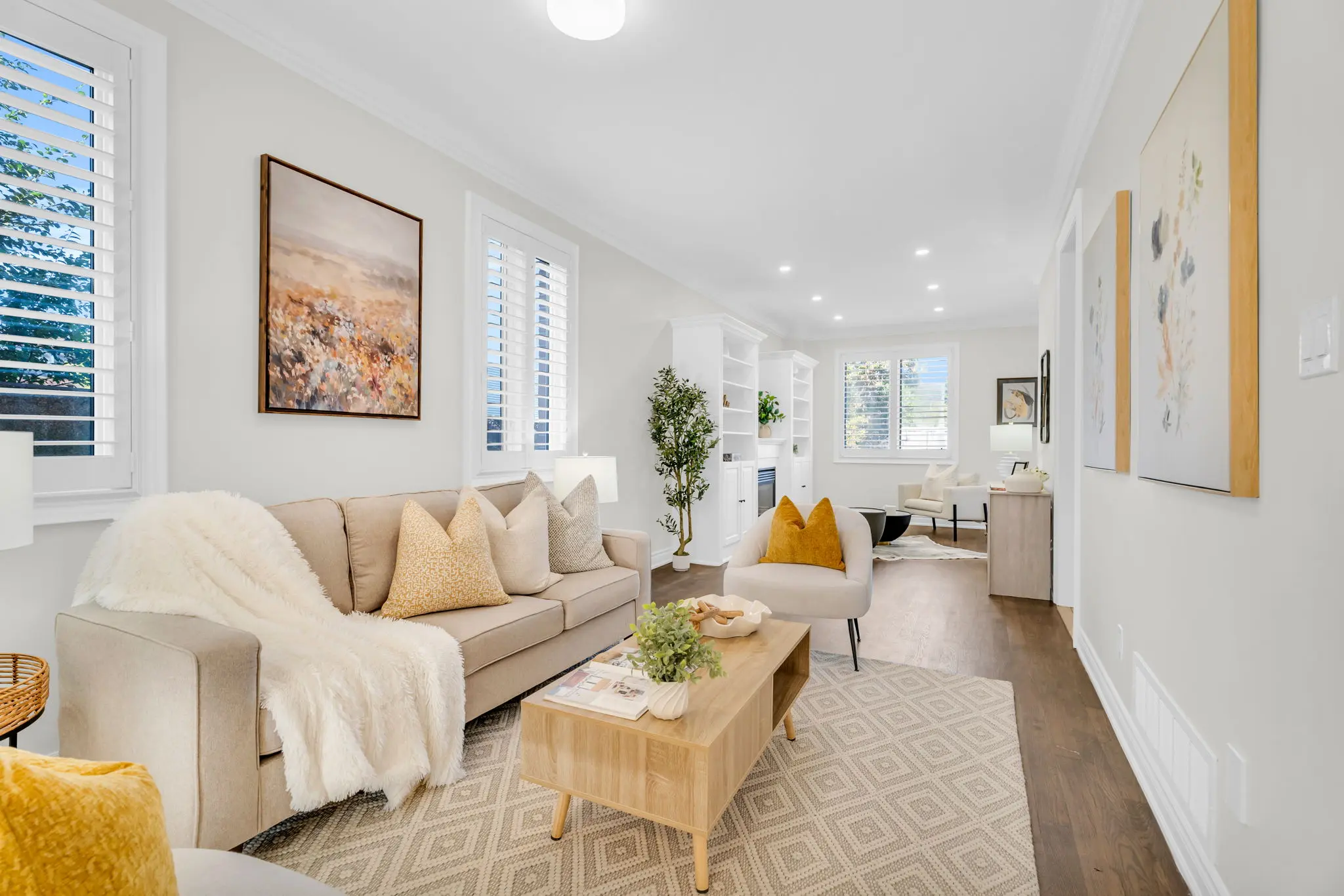 Modern staged bedroom