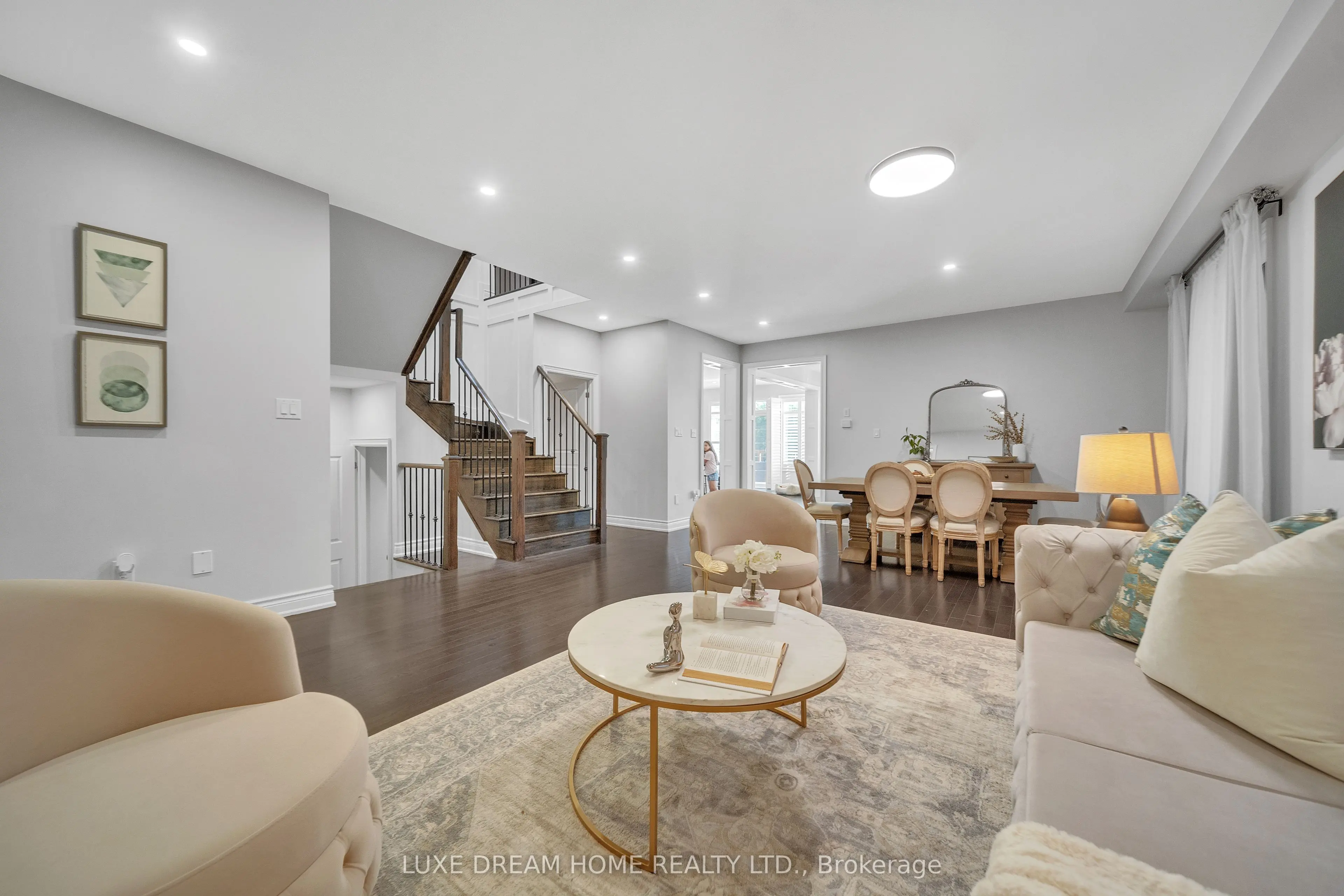 Luxury staged bedroom in Mississauga home