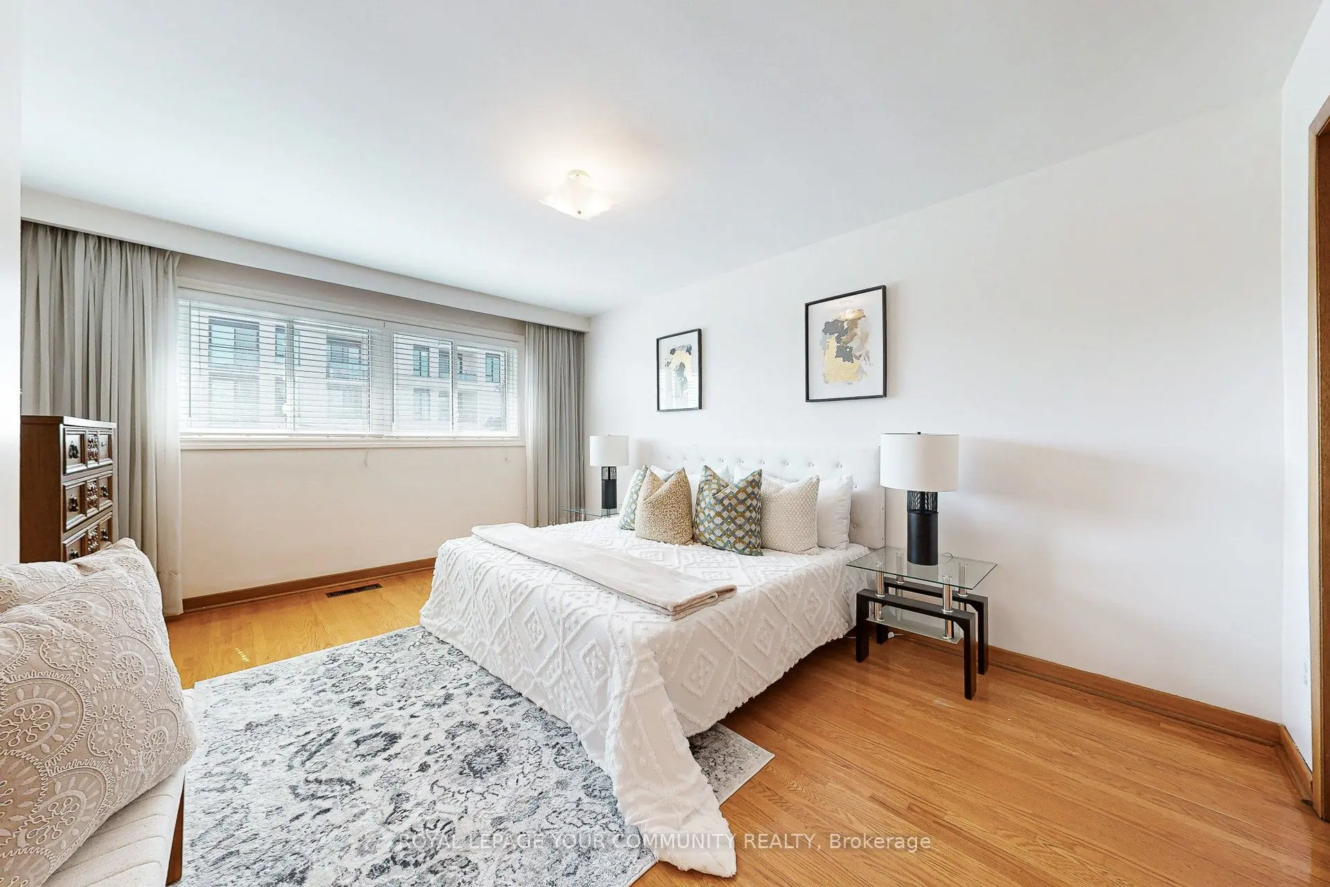 Home staging project for open layout condo in Toronto
