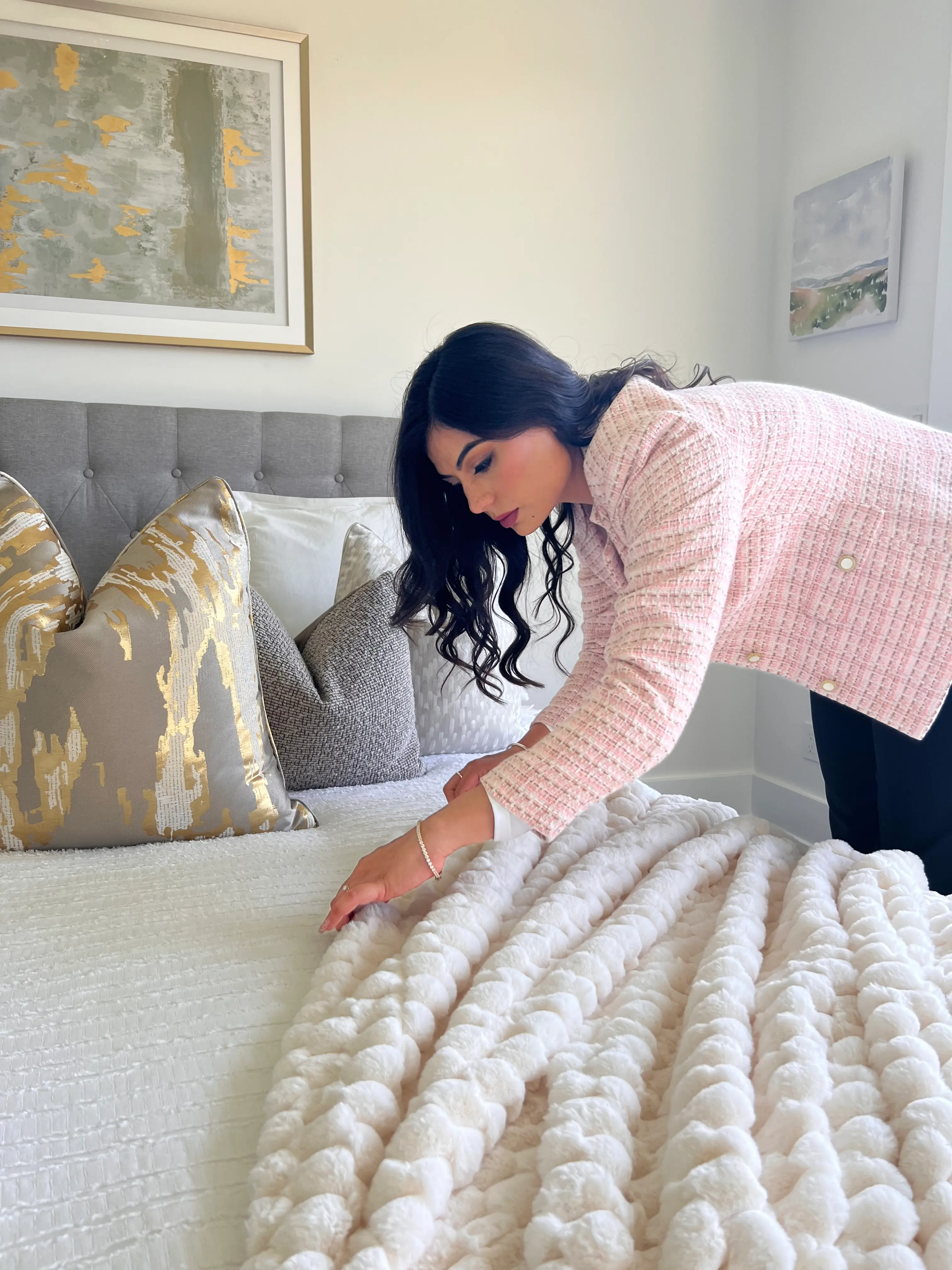 Interior designer at work